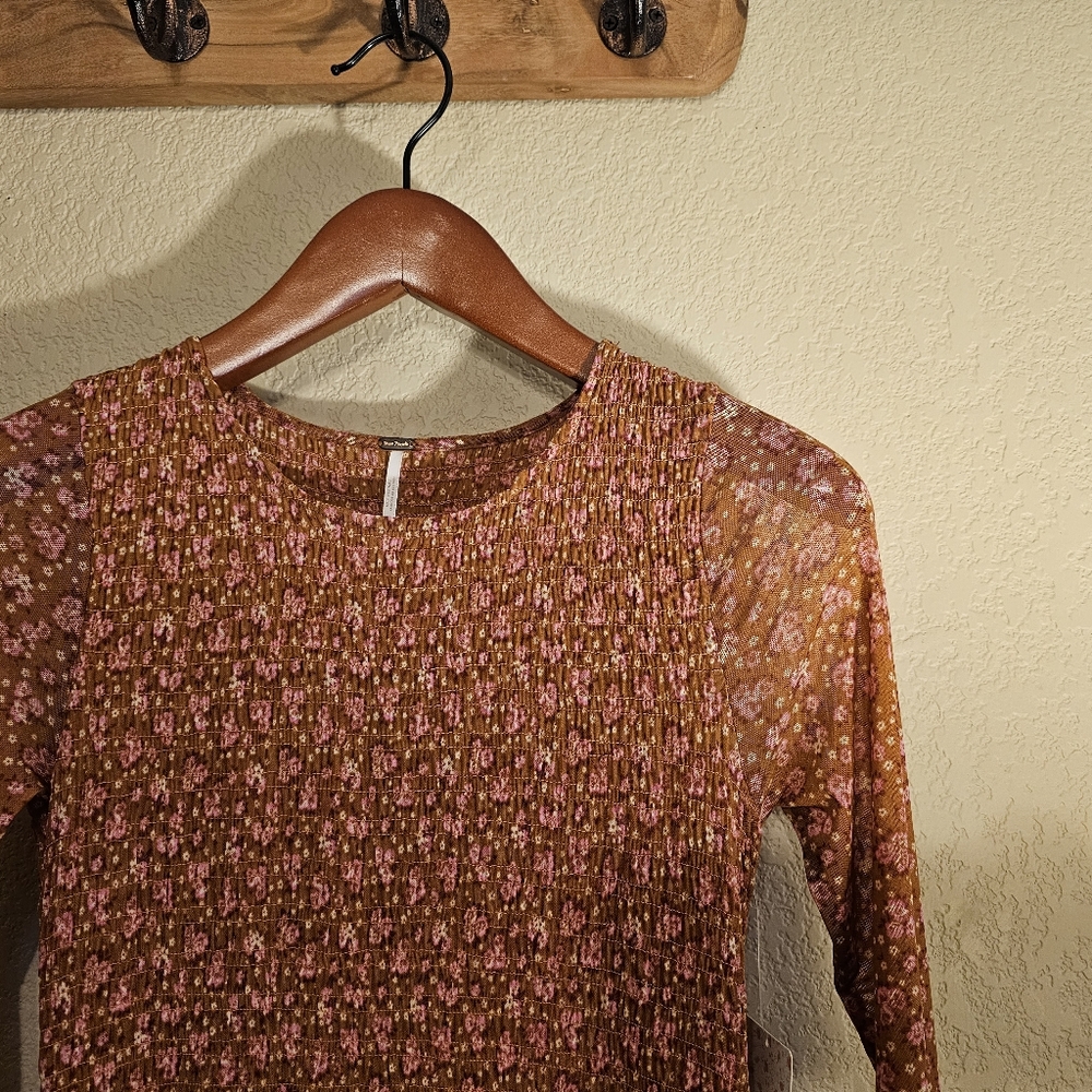 Free People Long Sleeve floral dress S/P
